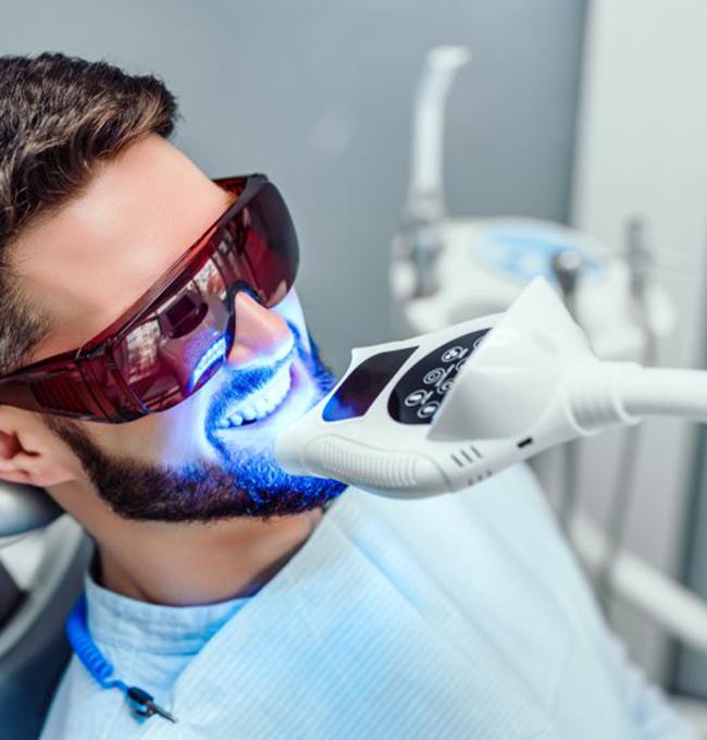 Patient in Chaska getting teeth whitening