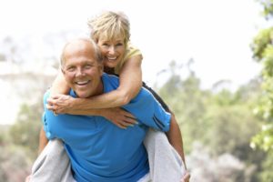 smiling active mature man 