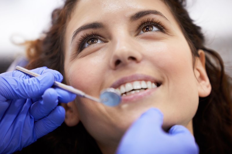 closeup of patient during checkup