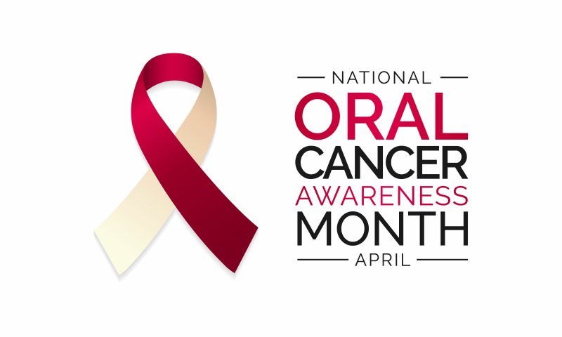 a banner that reads “oral cancer awareness month”